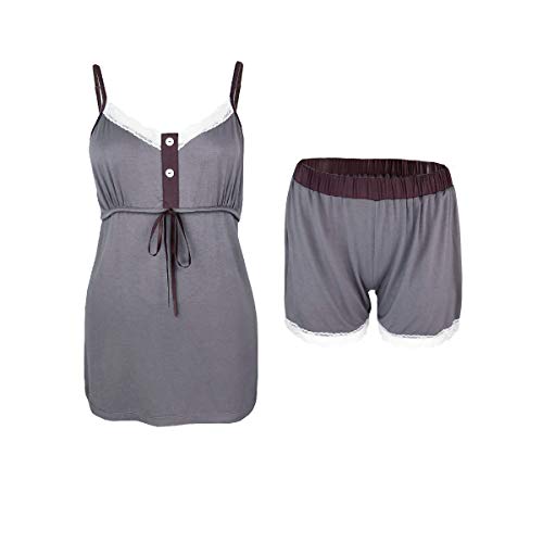 Sleepy Time Middle Rife Knot Women's Sleeve Less Bamboo Pajamas & loungewear set