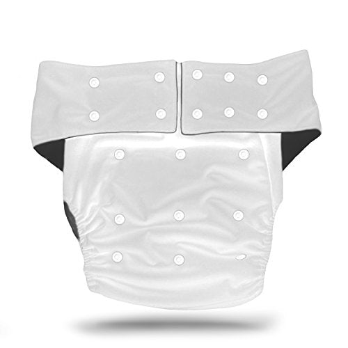 Continuon Reusable Adult Diapers for Urinary Incontinence with Washable Bamboo Charcoal Absorbent Pad for Overnight Leakproof Protection for Men and Women, One Size Fits All