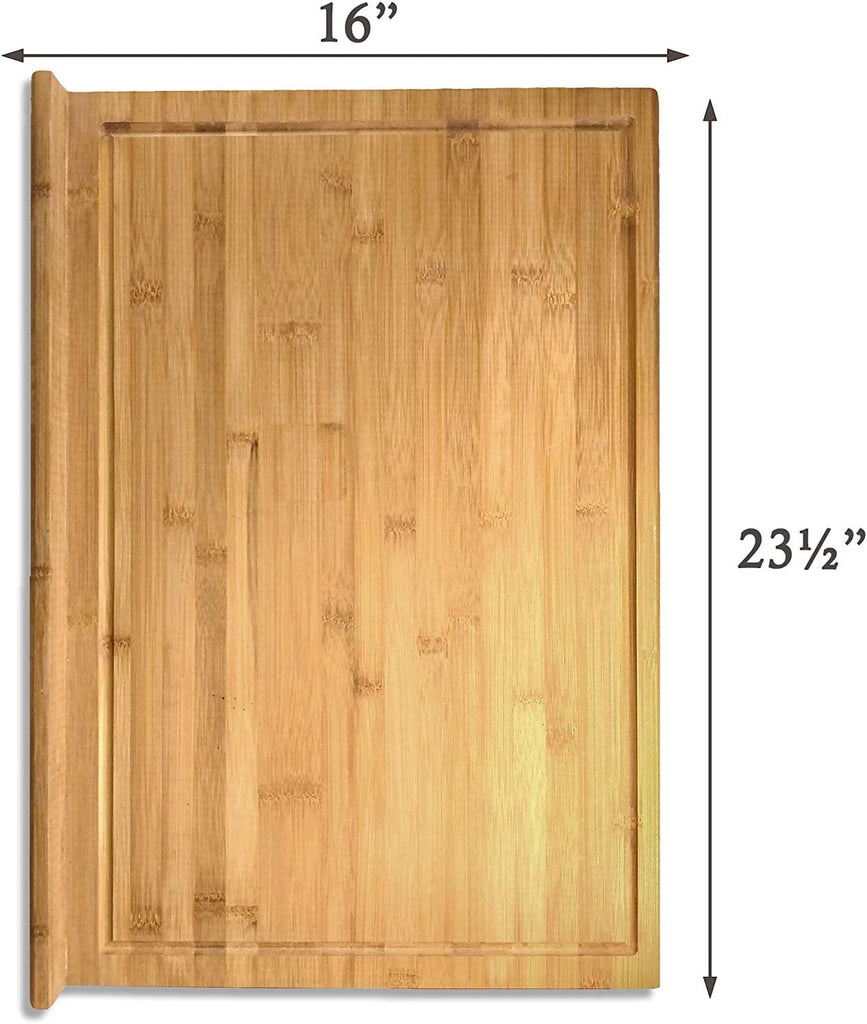 One’s Own Natural Bamboo Dough Board, Front & Rear Lip, Perfect For Preparing Homemade Bread Dough