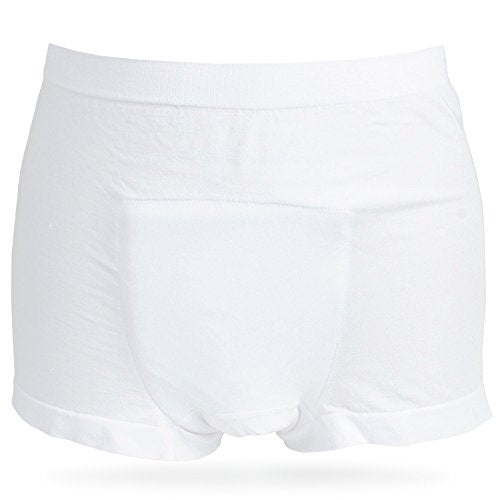 Continuon Living Incontinence Underwear Mens Short Leg Boxer with Super-Absorbent (14Oz)