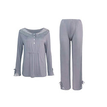 Sleepy Time Women's Bamboo Pajamas, Hot Flash Menopause Relief PJS, Round Neck