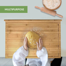 One’s Own Natural Bamboo Dough Board, Front & Rear Lip, Perfect For Preparing Homemade Bread Dough
