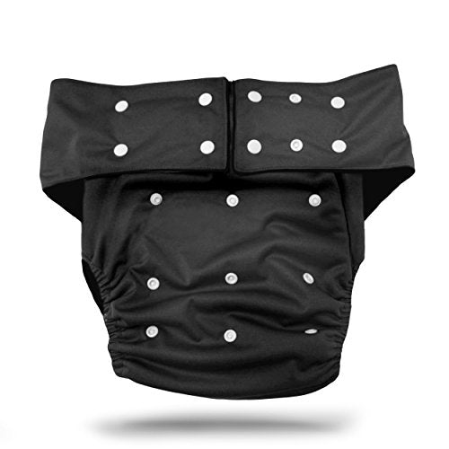 Continuon Reusable Adult Diapers for Urinary Incontinence with Washable Bamboo Charcoal Absorbent Pad for Overnight Leakproof Protection for Men and Women, One Size Fits All