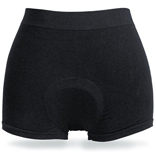 Incontinence Underwear Womens Active Brief (Black) with Super-Absorbent (14 Oz) White Bamboo Charcoal Pad. Black Cotton for Total Discretion and Comfort.